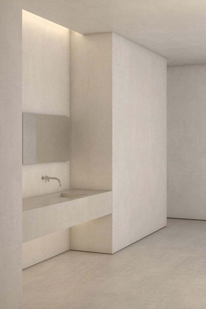 Dressing aux niches blanches minimales